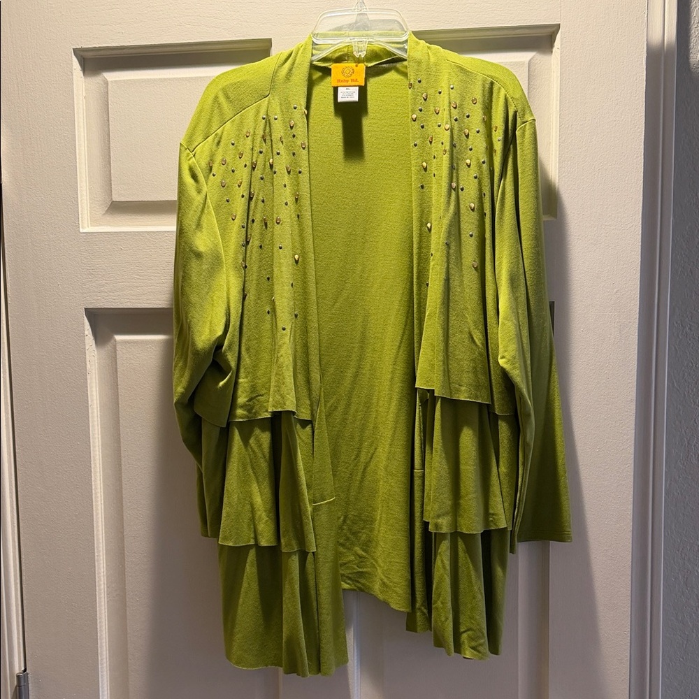Ruby Rd. Green Embellished Blouse